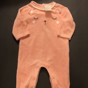 4/$25~ first impressions 0-3m Pink Velour Sleeper